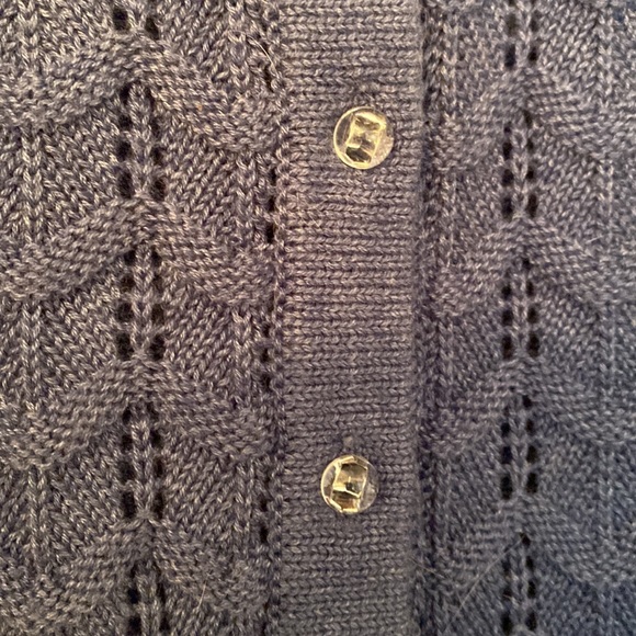 Molly Bracken Beautiful Blue Cardigan Sweater Size M - Picture 6 of 6